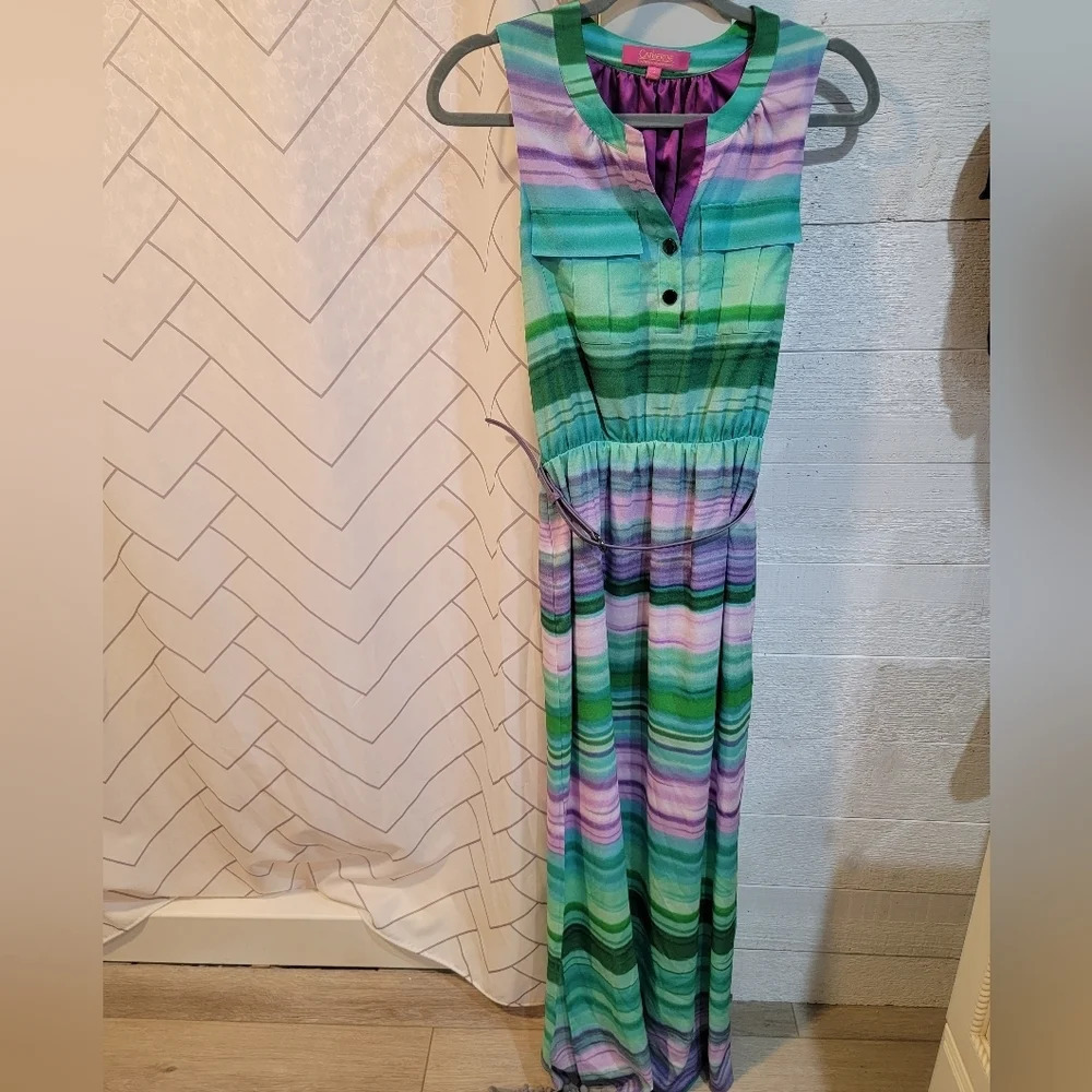 Catherine Malandrino Maxi Dress Womens Size 2 XS Spring Wedding Shower Party y2k